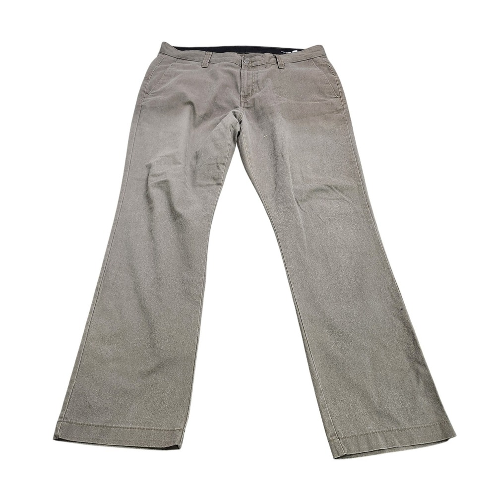 Volcom Frickin Modern Stretch Chino Pants Mens 38 Gray Straight Leg Skater